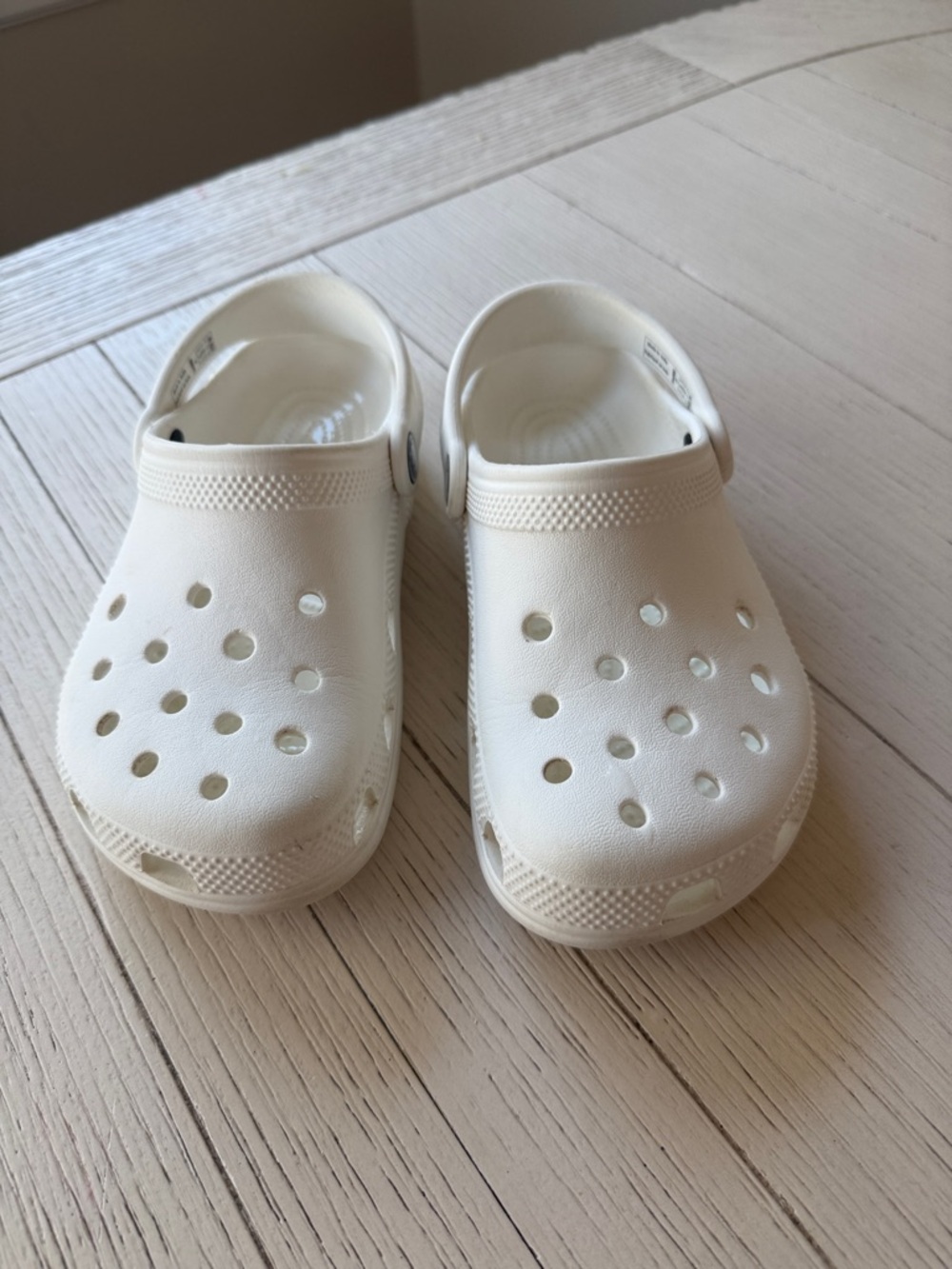 CROCS Kids Classic White Slip-On Clogs